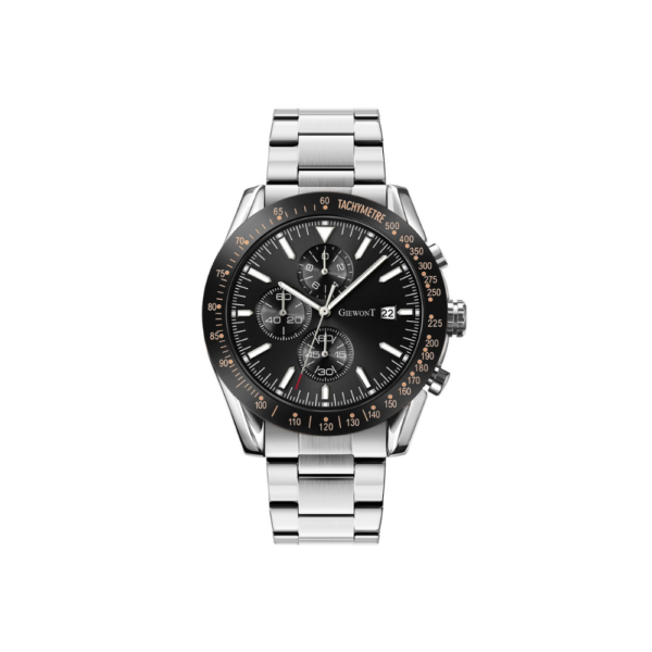 Zegarek Męski Giewont PrimeChrono GW8620-1 Chronograf Silver/Black