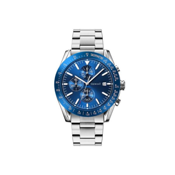 Zegarek Męski Giewont PrimeChrono GW8620-2 Chronograf Silver/Blue