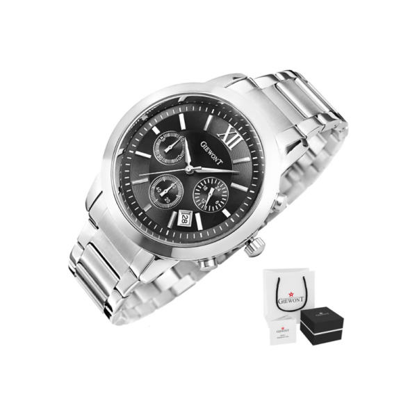 Zegarek Męski Giewont Apex Chrono GW6480-1 Chronograf Silver/Black - obrazek 6